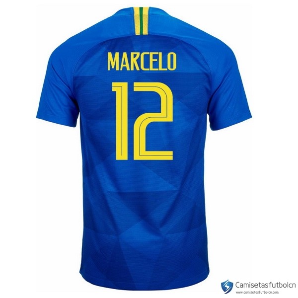 Camiseta Seleccion Brasil Segunda equipo Marcelo 2018 Azul
